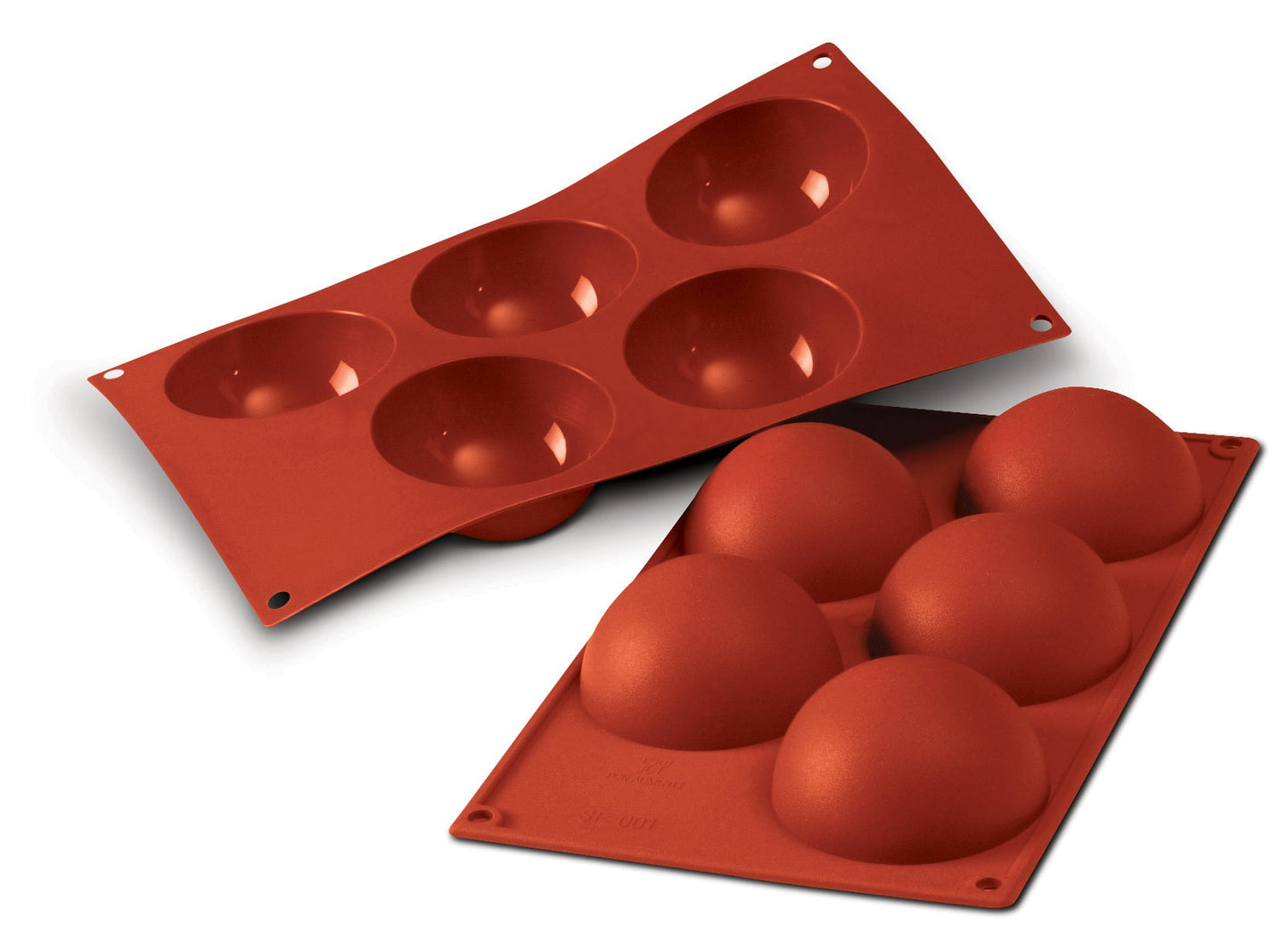 Silikomart Half-sphere Molds, 4.06 oz, Red Silicone - SF001