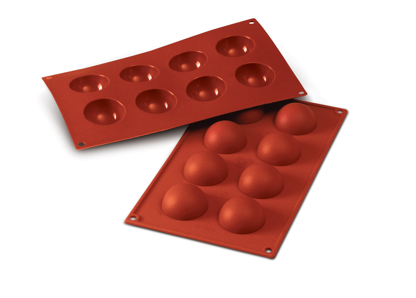 Silikomart Half-sphere Molds, 1.01 oz, Red Silicone - SF004