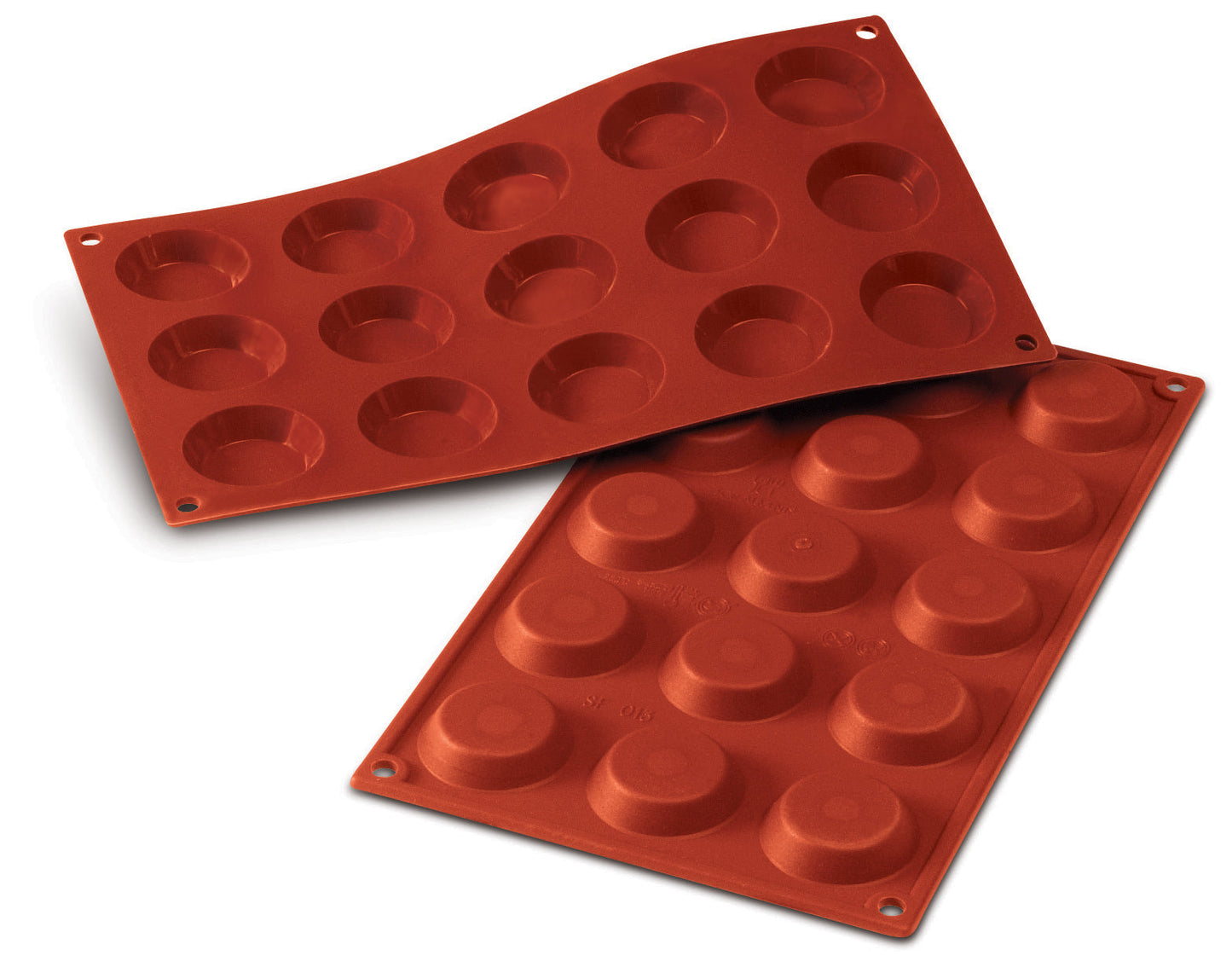 Silikomart Tartlet Molds, 0.85 oz, Red Silicone - SF014