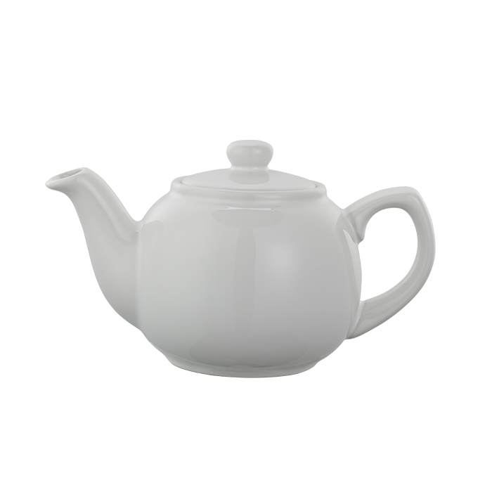 Service Ideas Tea Pot, Traditional, 16 oz, Ceramic, White - TPCE16WH