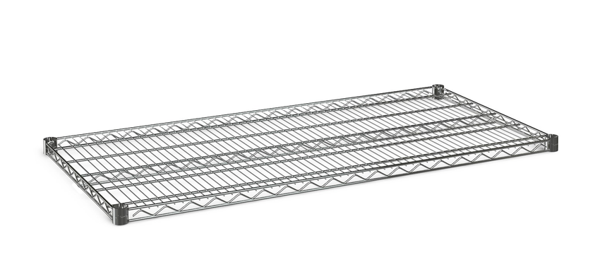 Tarrison 24" Deep PolySeal Wire Shelf, 48" Wide, Silver - TS-S2448Z