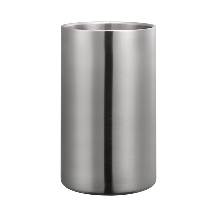 Service Ideas Double Wall Wine Chiller, Brushed Stainless Steel - WC1