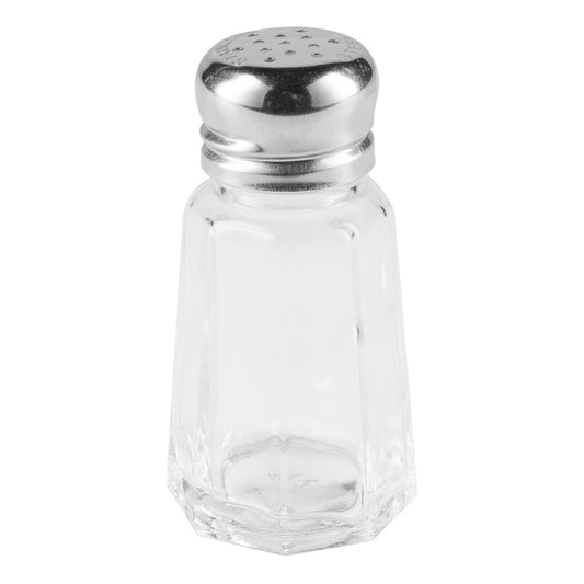 Browne | Salt & Pepper Shaker, 1 oz, Glass/Stainless Steel (12-pack)