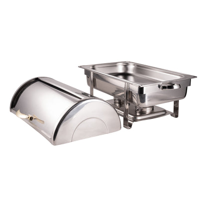 Browne | Economy Roll Top Chafer, Rectangular, Stainless Steel