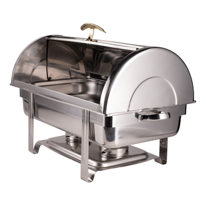 Browne | Economy Roll Top Chafer, Rectangular, Stainless Steel