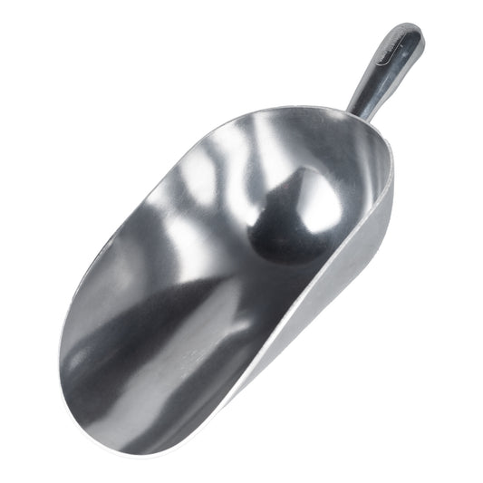 Browne Round Bottom Scoop, 57 oz, Aluminum - 575404