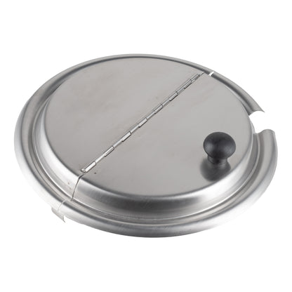 Browne | Hinged Round Insert Cover, 7.1 qt, Stainless Steel