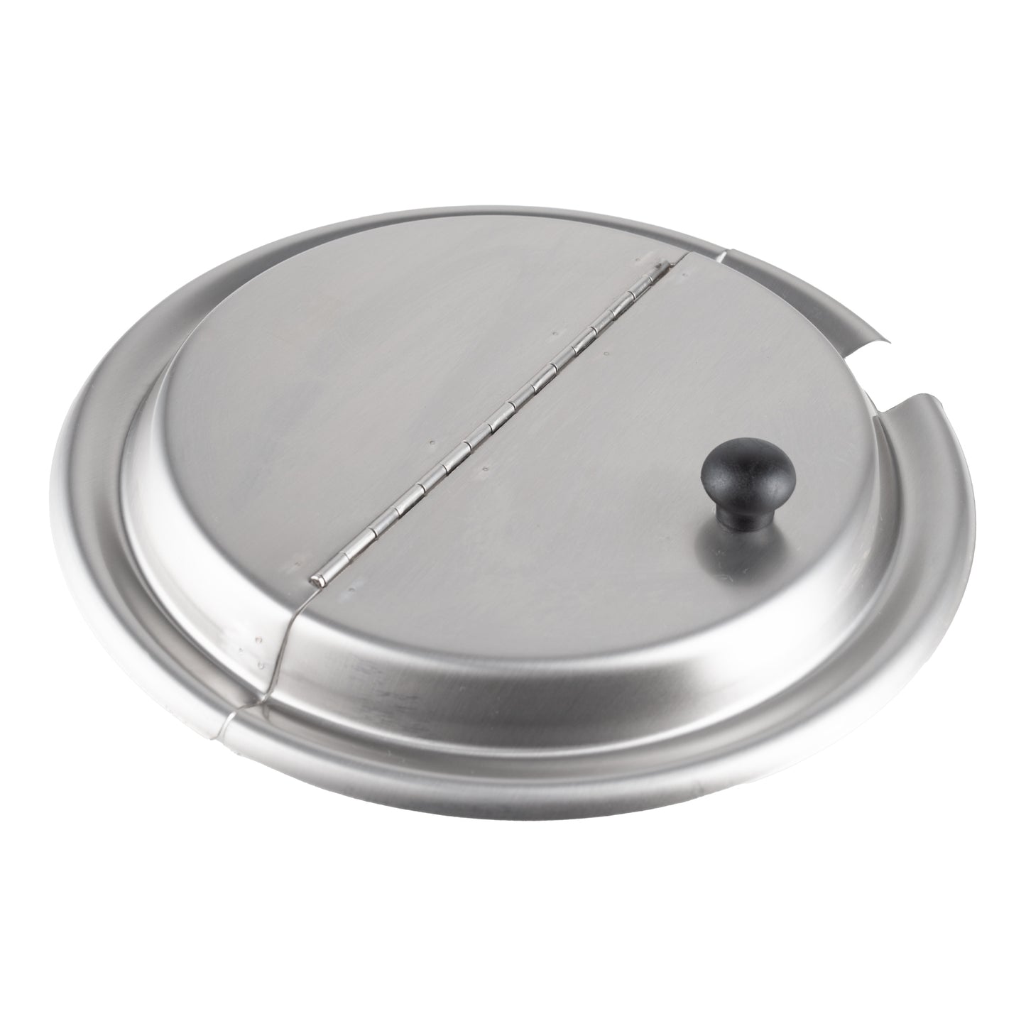 Browne | Hinged Round Insert Cover, 11 qt, Stainless Steel