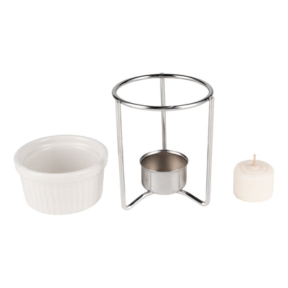 Browne | Butter Warmer Set, Chrome/Ceramic