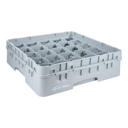 SignatureWares | Glass Rack, 25 Compartment, 3 5/8" High, Grey