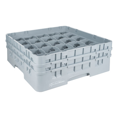 SignatureWares | Glass Rack, 25 Compartment, 5 1/4" High, Grey