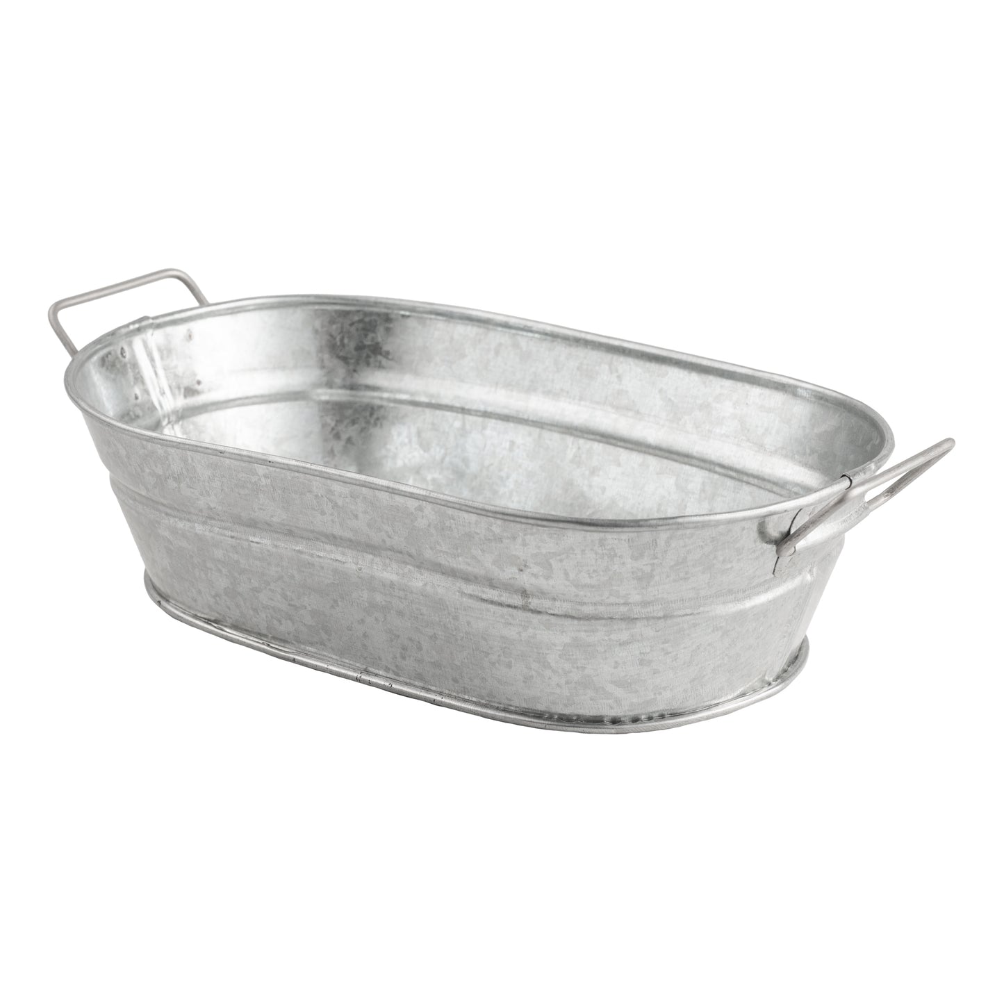 American Metalcraft | Galvanized Serving Tub, Oval, 32 oz