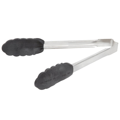 Vollrath High Temp Nylon End One-Piece Tongs, 9.5", Stainless Steel - 4780912