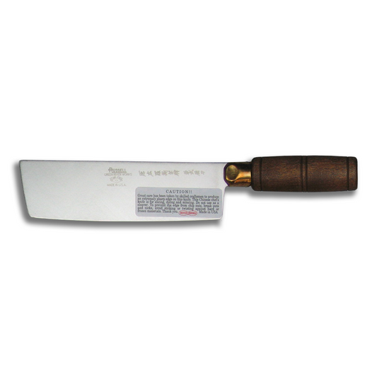 Dexter Russell Chinese Chef's Knife, 7" x 2", Walnut Handle - 08030