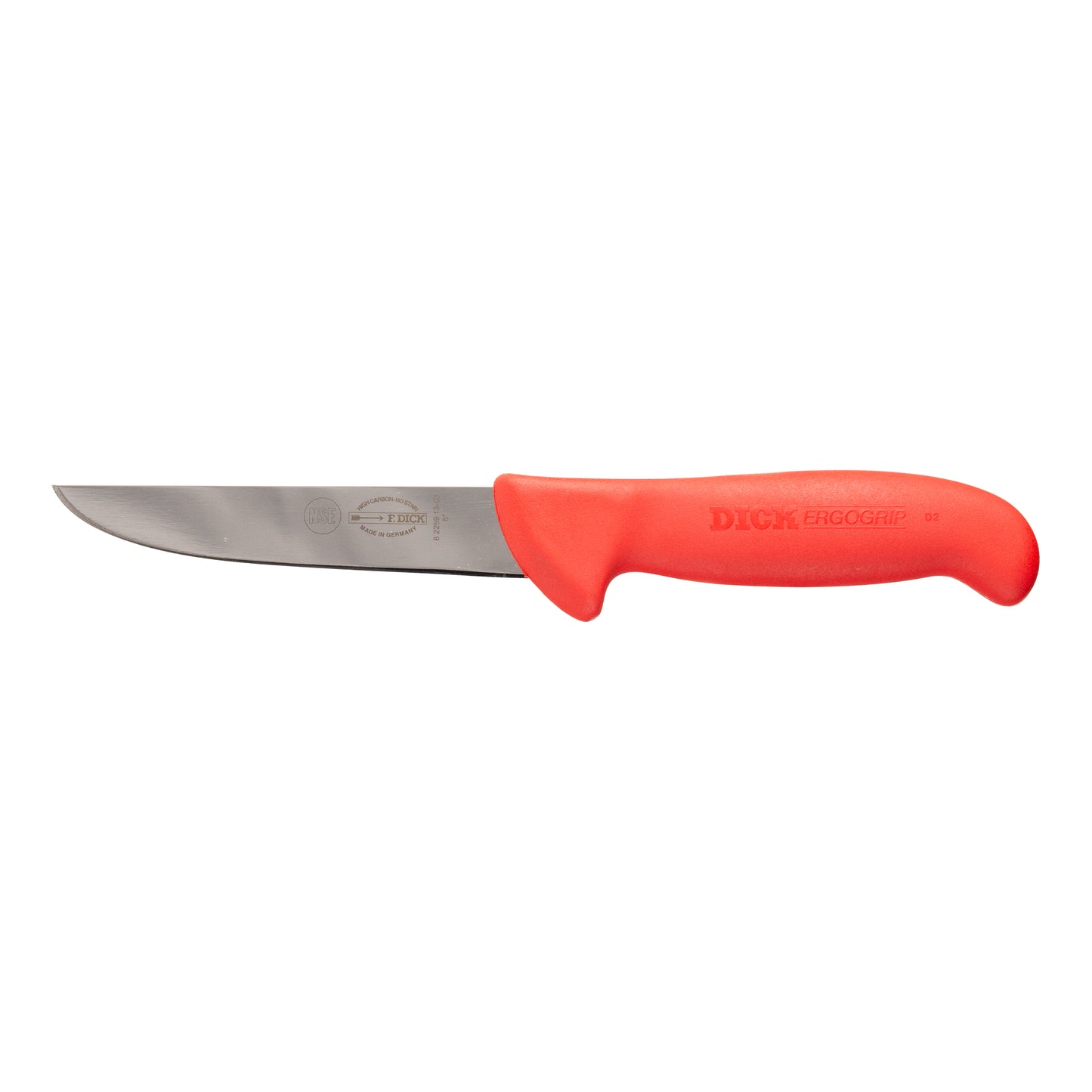 F. Dick | ErgoGrip Wide Boning Knife, 5", Red