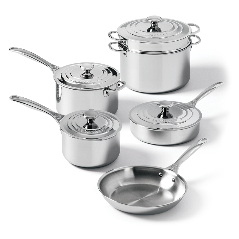 Le Creuset 10-Piece Stainless Steel Cookware Set - view 1