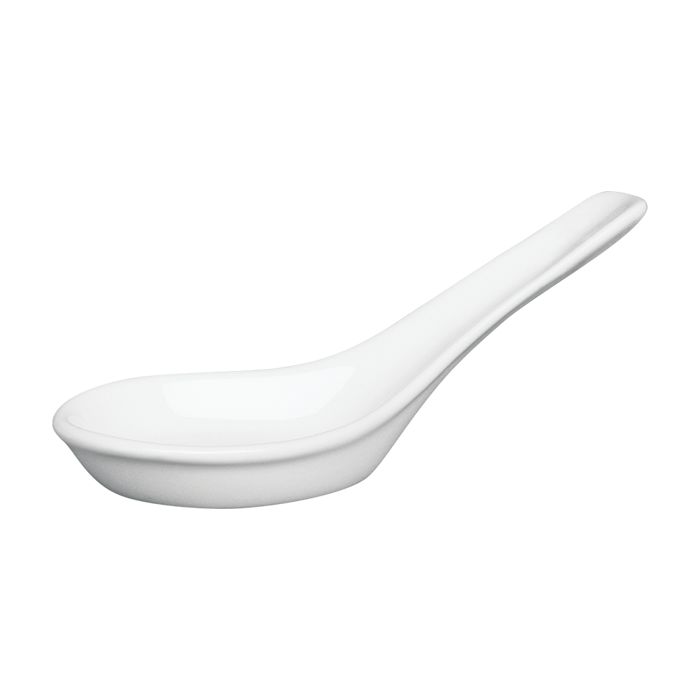 Cameo Imperial White Spoon With Hole, 5" (12-pack) - 210-08
