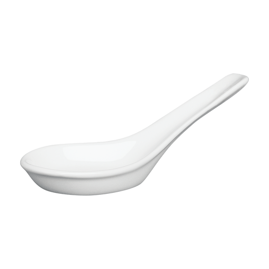 Cameo Imperial White Spoon With Hole, 5" (12-pack) - 210-08