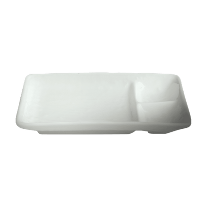 Cameo Square Divided Rectangle Dish, 8" x 5" (24-pack) - 700-028