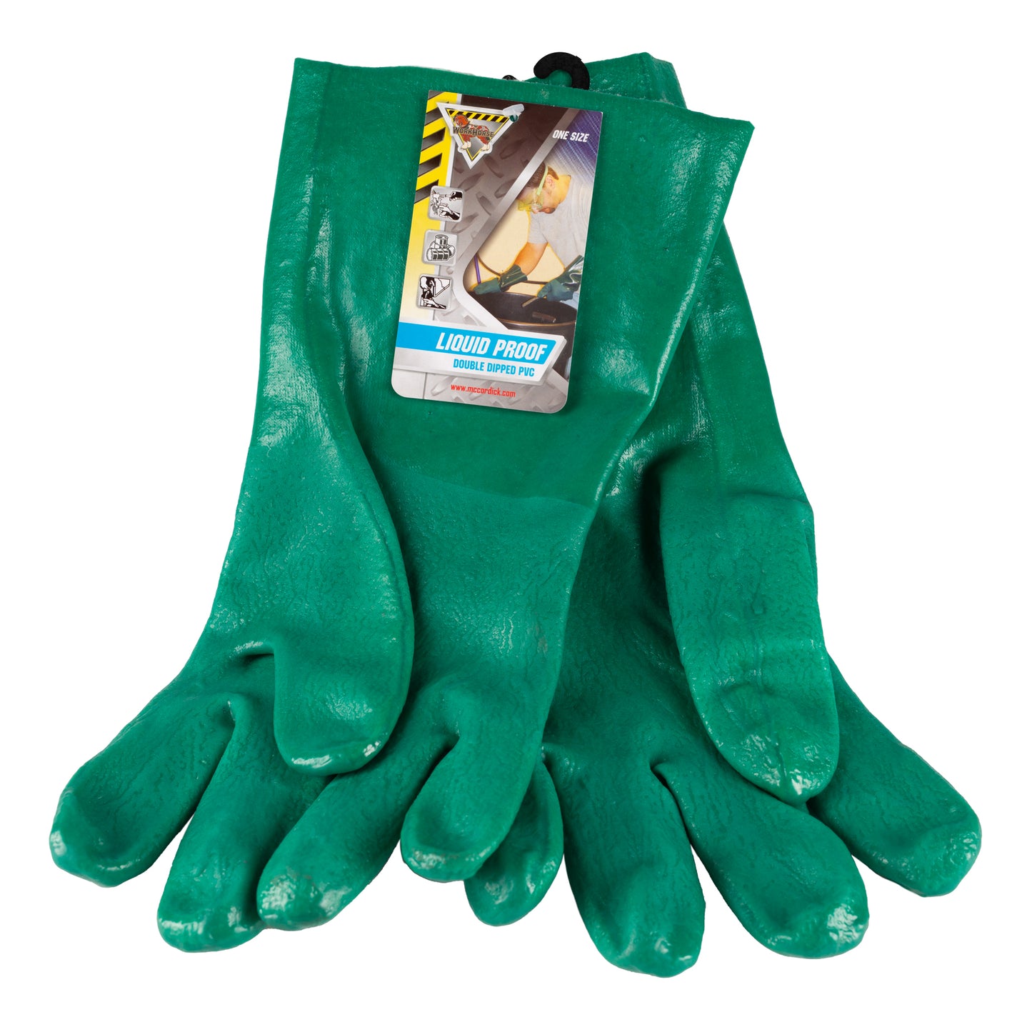 Regional Safety | PVC Glove with Double Coated Palm, 14", Green (1 pair)