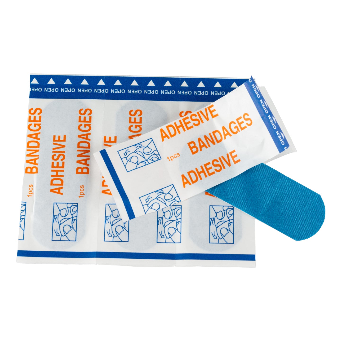 Regional Safety | Bandages, 1" x 3", Blue (100-pack)