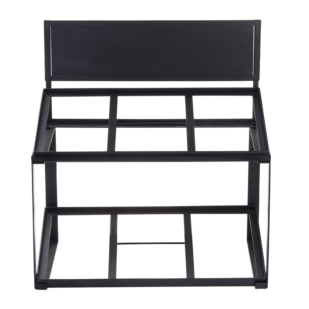 TableCraft | Crate Frame 2 Tier Riser, Black Metal