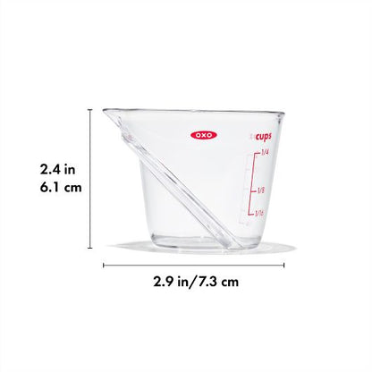 OXO Good Grips | Angled Measuring Cup, 1/4 cup, Clear