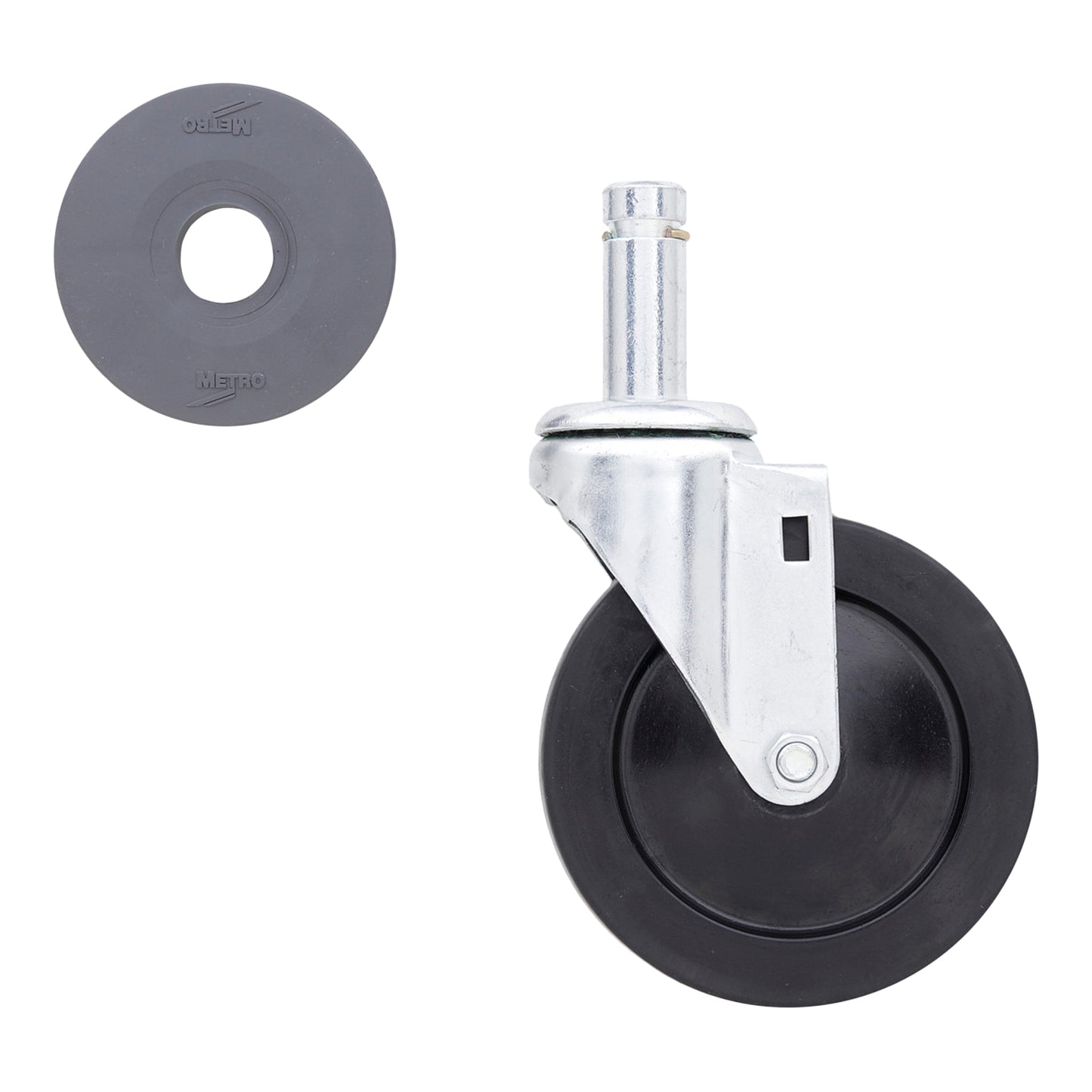 Metro | Swivel Stem Caster, 5", Rubber Wheel