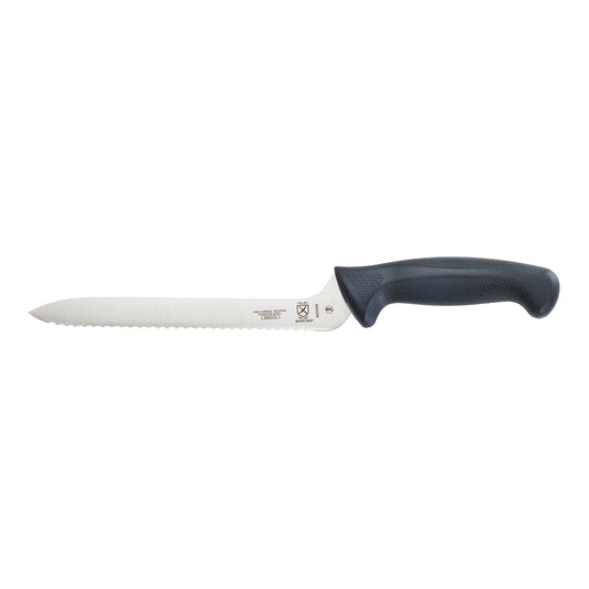 Mercer | Millennia Offset Bread Knife, Wavy Edge, 8", Black