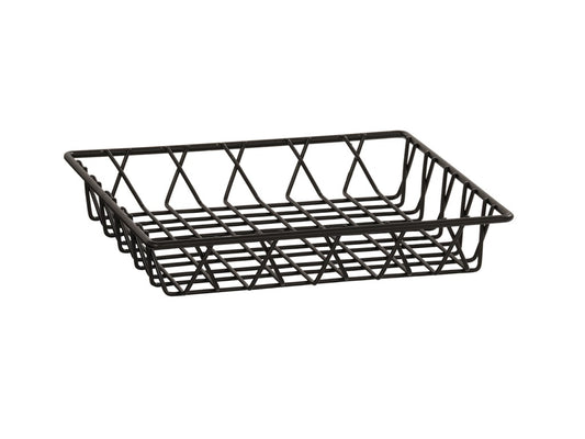 Cal-Mil | Square Wire Basket, 12" x 12" x 3", Black