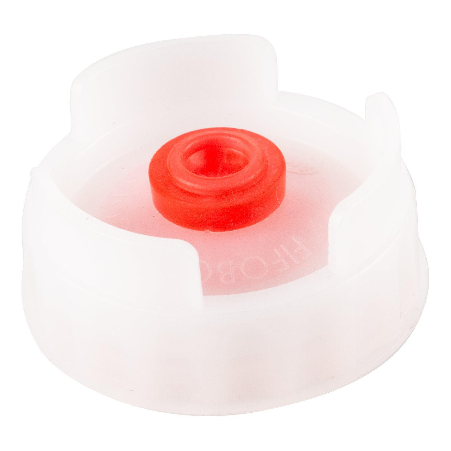 Bouchon de distribution à valve pour bouteille souple FIFO, moyen/rouge (paquet de 6)