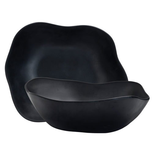 Steelite Marisol Buffet Serving Bowl, 12 qt, Black Melamine (4-pack) - 7000DD014