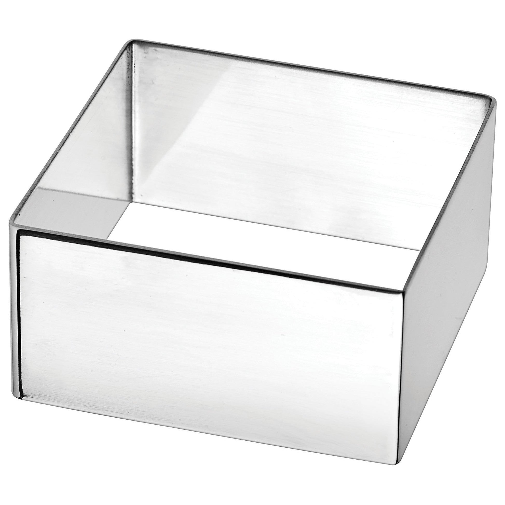 Winco Stainless Steel Pastry Mold, Mirror Finish, Square, 2.75" - SPM-275S