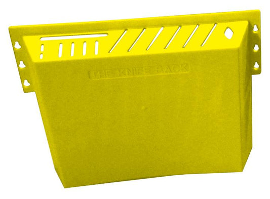 Omcan Plastic Knife Holder, 4" x 13" x 16", Yellow - 11544