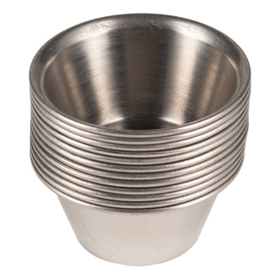 Libbey World Tableware Sauce Cup, 2 oz, Stainless Steel (12-pack) - SC02BP