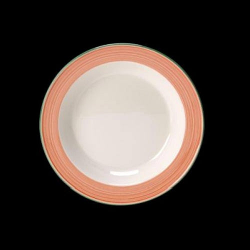 Steelite | Assiette rouge Freedom, 8 3/8 po, rebord surélevé, rouge/blanc (paquet de 12)