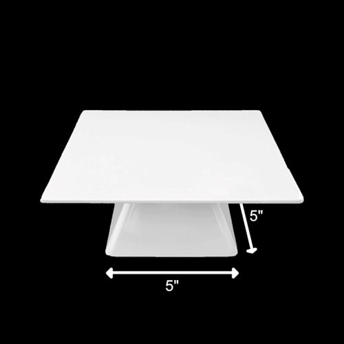 Steelite | Base de socle sur piédestal, 5 po, mélamine blanche