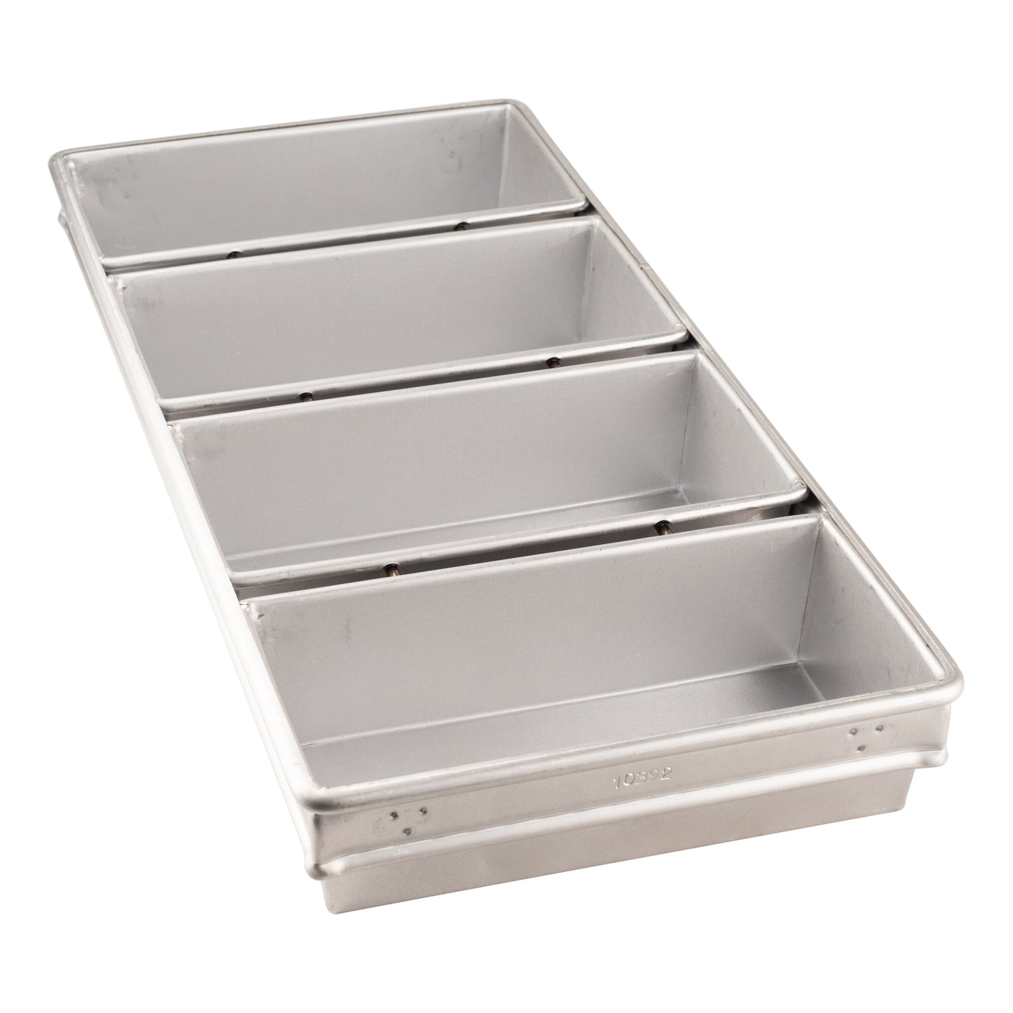 Chicago Metallic | 4-Strap Bread Pan, 9.5" x 4.5" x 2.75", Glazed Aluminized Steel