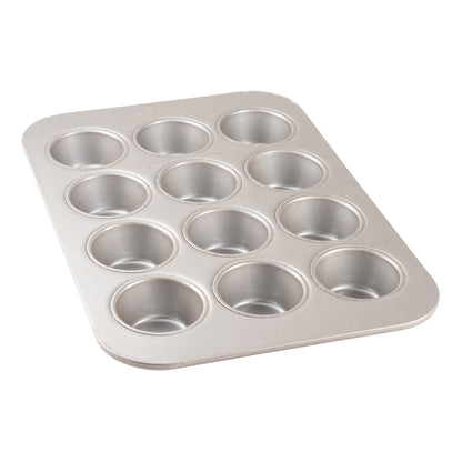 Chicago Metallic | Muffin / Cupcake Pan, Standard, 12 Cups x 3.8 Oz, Glazed Aluminized Steel