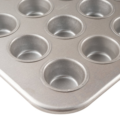 Chicago Metallic | Mini Muffin / Cupcake Pan, 24 Cups x 2.1 oz, Glazed Aluminized Steel