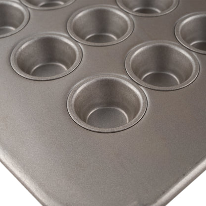 Chicago Metallic | Muffin / Cupcake Pan, Mini, 48 Cups x 1.1 Oz, Glazed Aluminized Steel