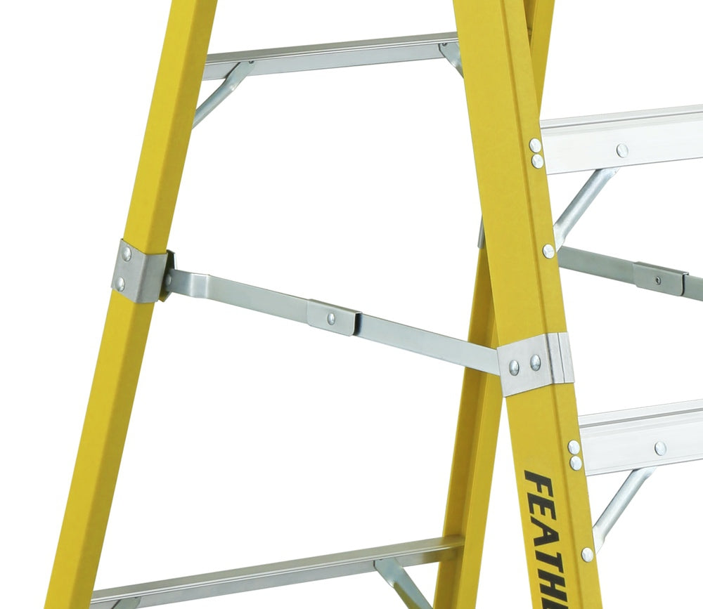 Échelle en fibre de verre Featherlite Type 1AA, capacité de 136 kg, jaune, 1,52 m - 6505