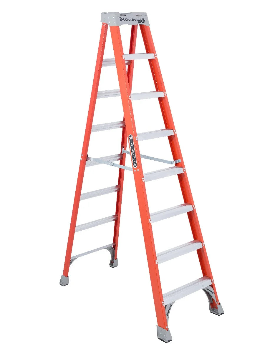 Échelle escabeau en fibre de verre Louisville Ladder, 2,44 m (8 pi), orange - FS1508