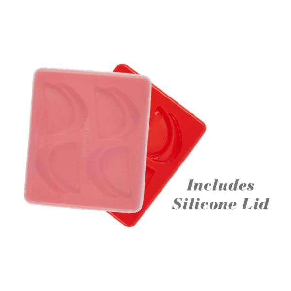 Puree Food Molds Puree Sliced Meat Mold with Lid, Serves 4, Red - PFM10