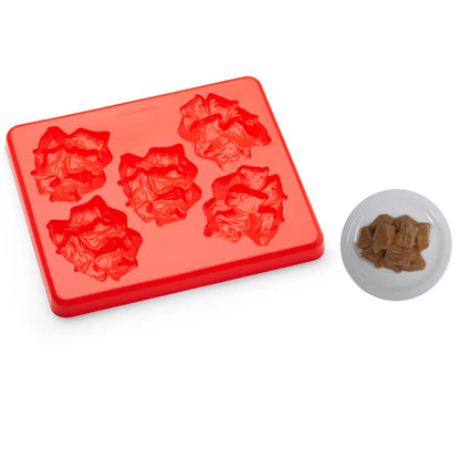 Puree Food Molds Puree Meat Cubes Mold with Lid, Serves 5, Red - PFM11