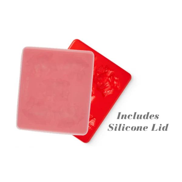 Puree Food Molds Puree Meat Cubes Mold with Lid, Serves 5, Red - PFM11