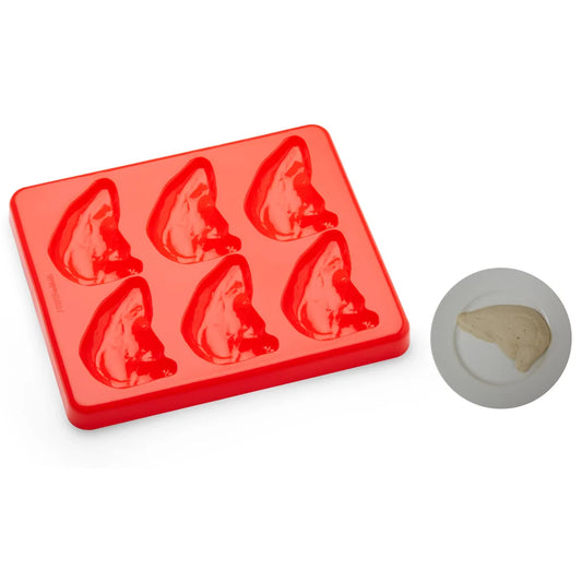Puree Food Molds Puree Chicken Breast Mold with Lid, Serves 6, Red - PFM2