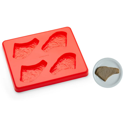 Puree Food Molds Puree Pork Chop Mold with Lid, Serves 4. Red - PFM9