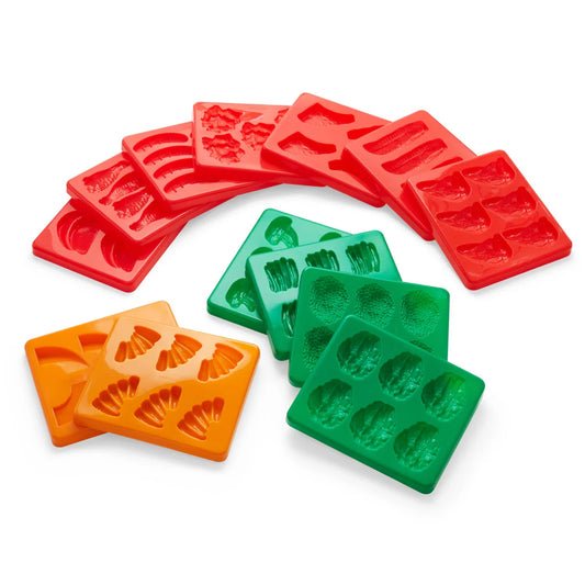Puree Food Molds Puree Complete Set of 15 Molds with Lids (15-pack) - PFMCS-15