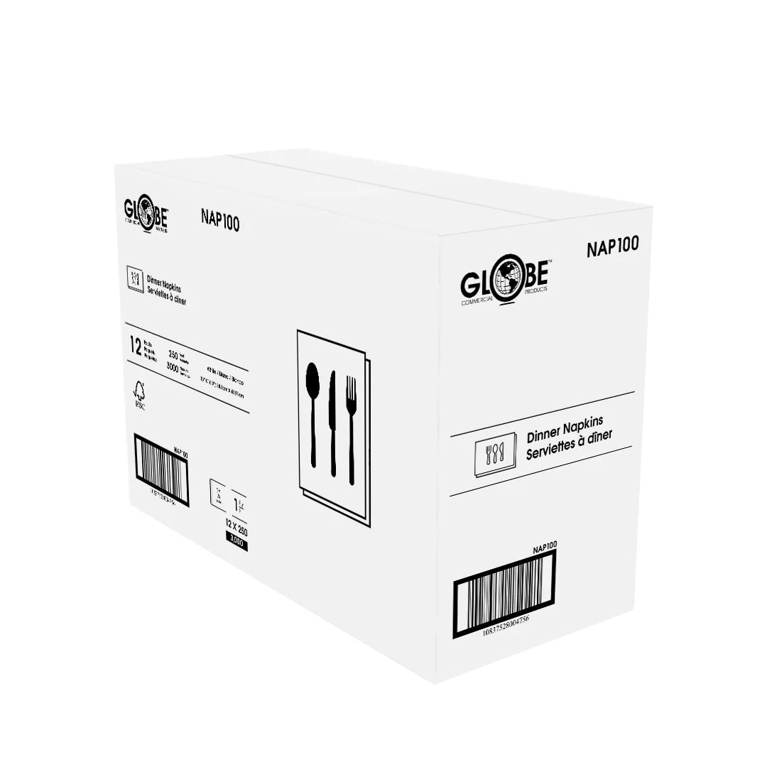 Globe Dinner Napkins, 1/8 Fold (3000-pack) - NAP100